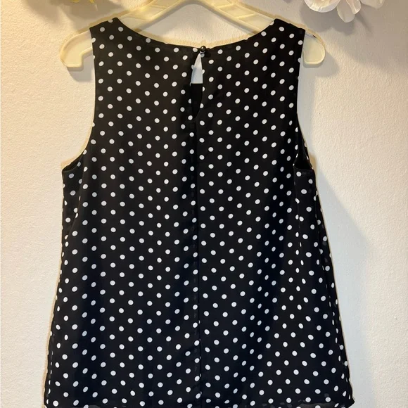 Forever 21 Black and White Polka Dot Sleeveless Camisole - Picture 5 of 6